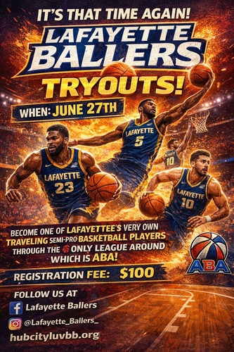 Lafayette Ballers Tryouts poster