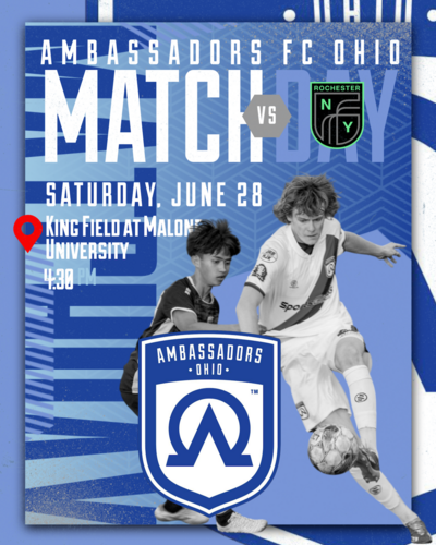 Ambassadors FC Ohio vs. RNY FC Academy poster