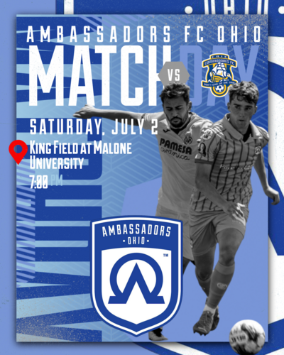 Ambassadors FC Ohio vs. Erie Commodores poster