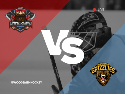 Game  17: Woodsmen Vs. Rochester Grizzlies: Alumni Night poster