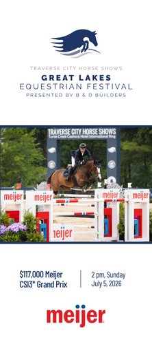 Fourth of July Weekend Horse Jumping in Traverse City | $116,000 Meijer CSI3* Grand Prix image
