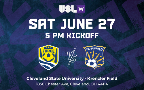USL W: Cleveland Force SC vs FC Buffalo (6/27/26) poster