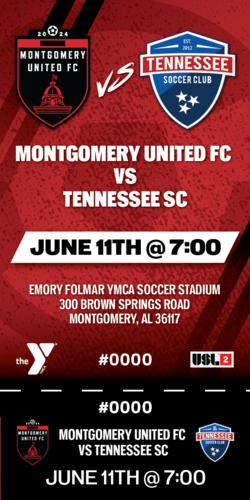 Montgomery United FC Home Match #3 VS Tennessee SC