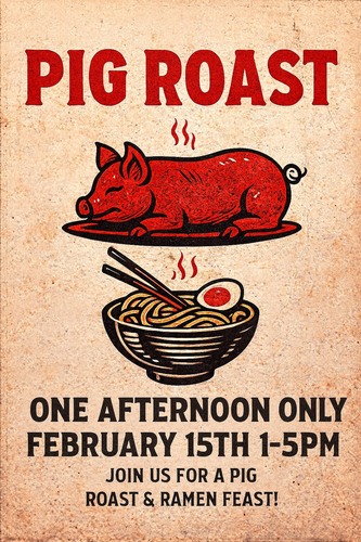 Pig Roast & Ramen poster