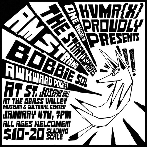 KVMRx Presents; The Stratospheres, Am Strand, Bobbie Sol & Awkward Pocket poster