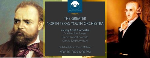 Greater North Texas Youth Orchestra presents The Young Artist Orchestra Fall Concert. poster