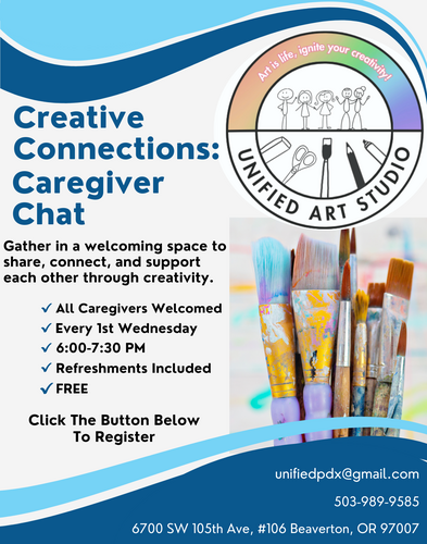 Creative Connections Caregiver Chat poster