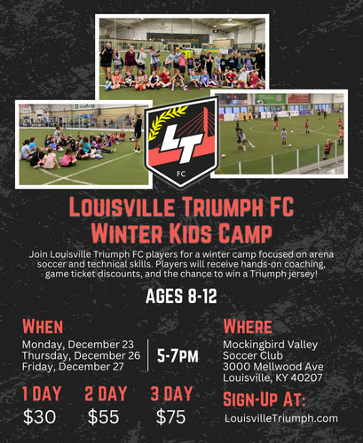 Louisville Triumph FC Winter Kids Camp poster