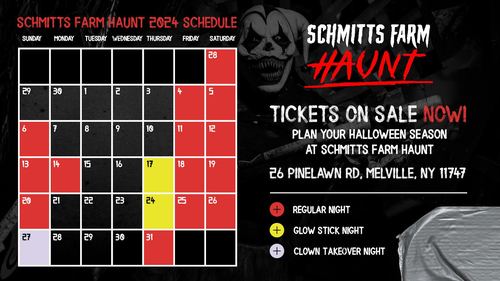 Schmitts Farm Haunt 2024 - Clown Takeover Night poster