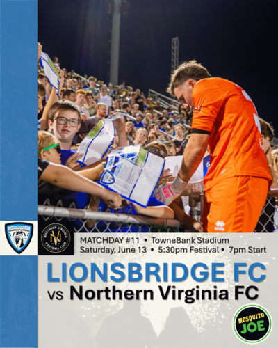Lionsbridge FC vs Northern Virginia FC (June 13, 2026) poster