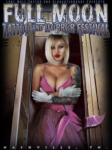 Nashville Full Moon Tattoo and Horror Festival poster
