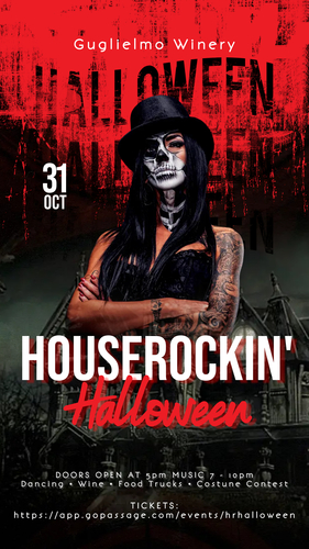 Houserockin' Halloween at Guglielmo 2024 poster