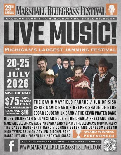 Marshall Bluegrass Festival ‘26 poster