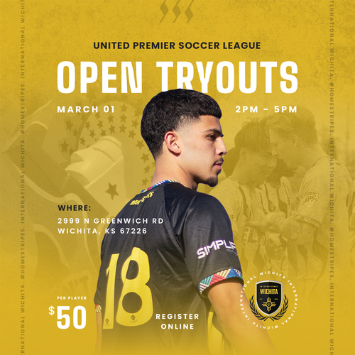 Inter Wichita UPSL 2025 Men's Tryouts poster