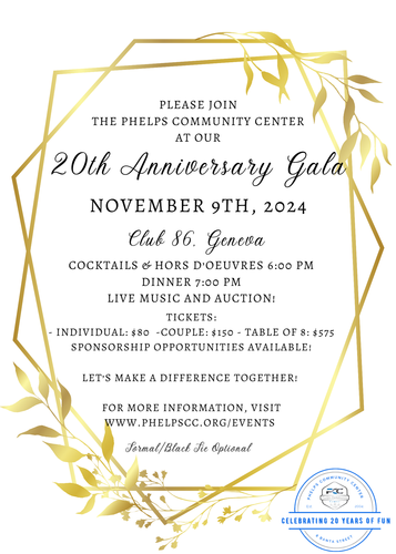 20th Anniversary PCC Gala poster