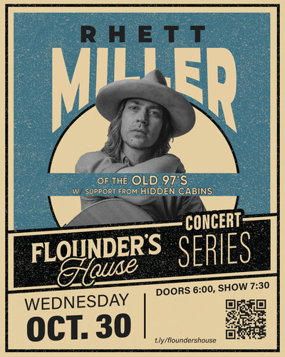 Rhett Miller of The Old 97's - with Hidden Cabins opening poster