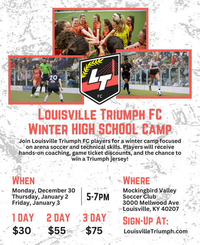 Louisville Triumph FC Winter HS Camp poster