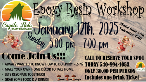 Epoxy Resin Workshop March 2025 poster