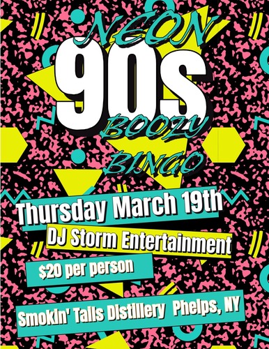 Boozy Bingo Neon 90’s GLOW PARTY! poster