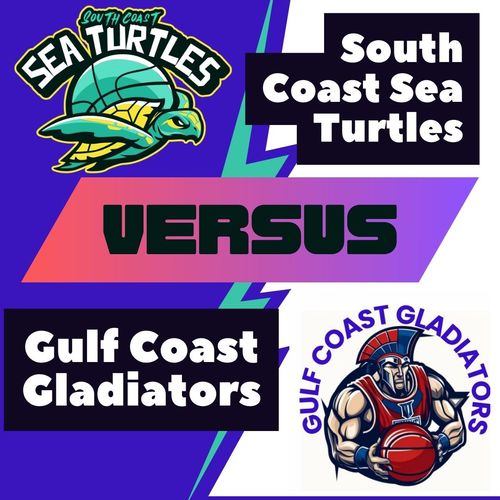 Gulf Coast Gladiators vs. South Coast Sea Turtles poster