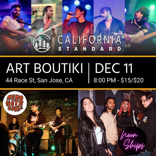 California Standard, Memo and The Notebooks, Neon Ships poster