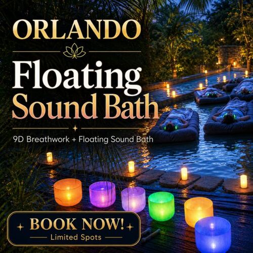 9D Breathwork and Floating Sound Bath - Orlando, FL - 6/27 poster