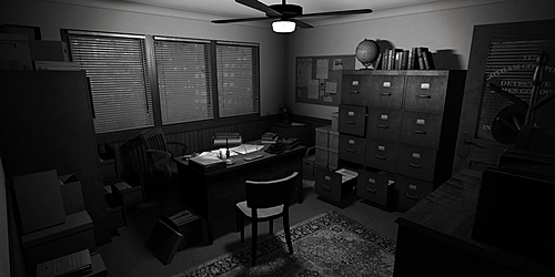 Detective's Office - Hard poster