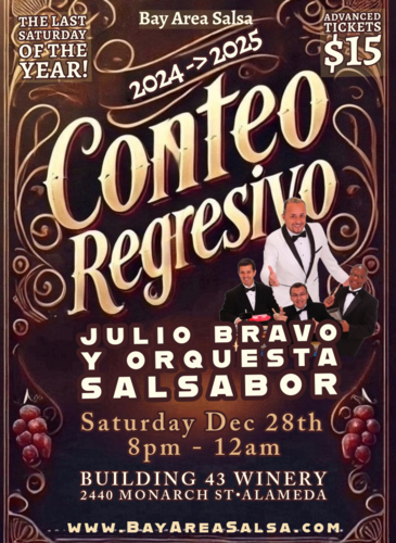 Conteo Regresivo  - Last Saturday of the Year w/ Julio Bravo at Building 43 Winery  poster