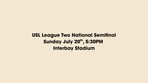 USL2 National Semifinal: TBD vs. TBD image