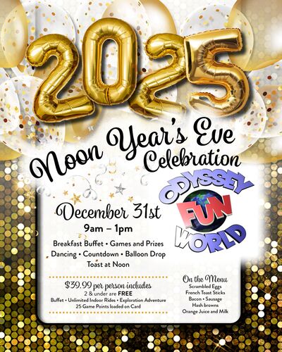 2025 Noon Year's Eve Celebration poster