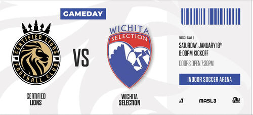 Certified Lions vs. Wichita Selection poster