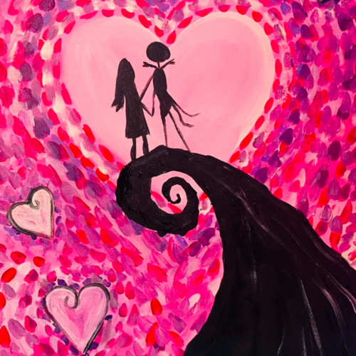 C.Sea Creations- Paint Night-Jack and Sally poster