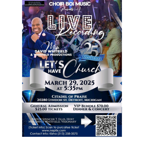 Minister David A. Whitfield  & Whitfield Productions 25th Anniversary Live Recording poster