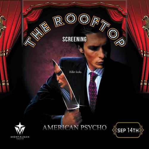 American Psycho: Hollywood Glam! Rooftop Cult Classic Screening poster